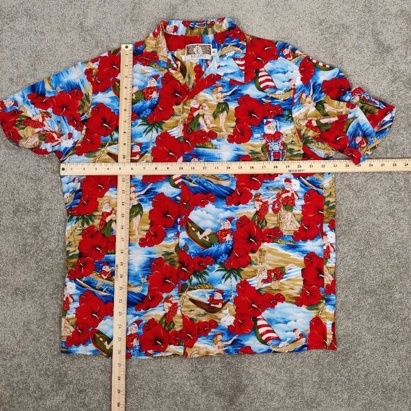 Kalaheo Men's Button Down Hawaiian Shirt Size Medium Christmas Tropical Holidays - Picture 7 of 10